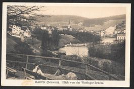 Baden Blick von der Wettinger-Brücke