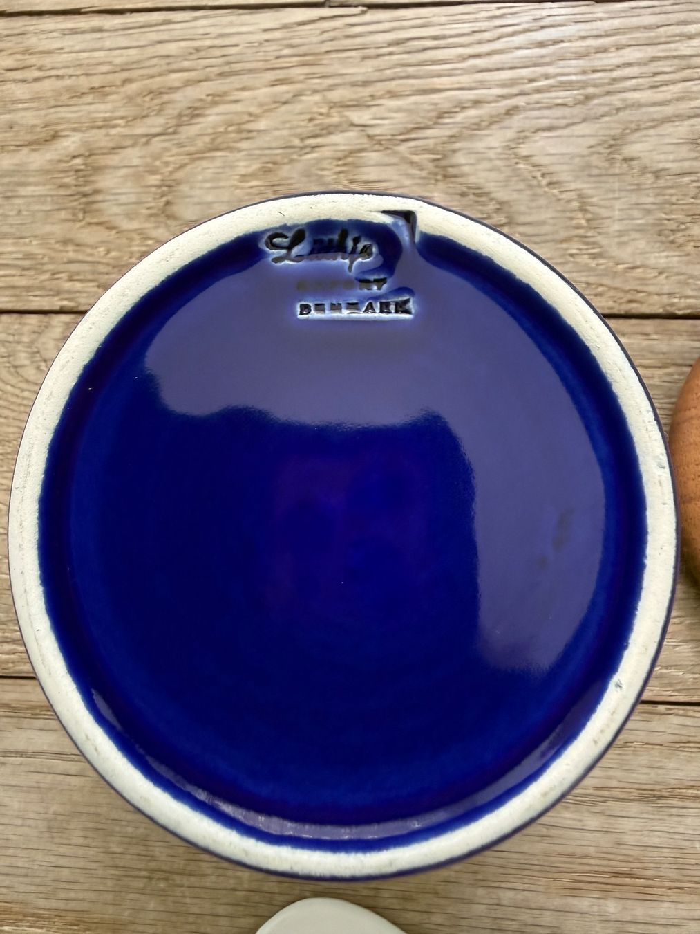 Coupes: Vintage Keramikdose, Holzdeckel, Löffel, Denmark – D'occasion à Luzern par Mamutpe 2