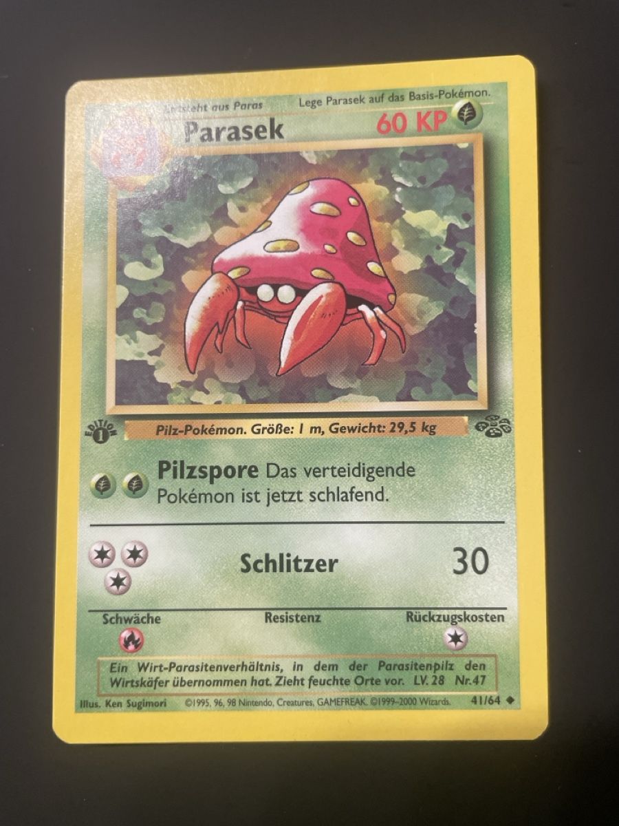 Pokémon Carte collezionabili: Pokemon Parasek 41/64 first edition Jungle – Usato da Hugelshofen venduto da Suimosa