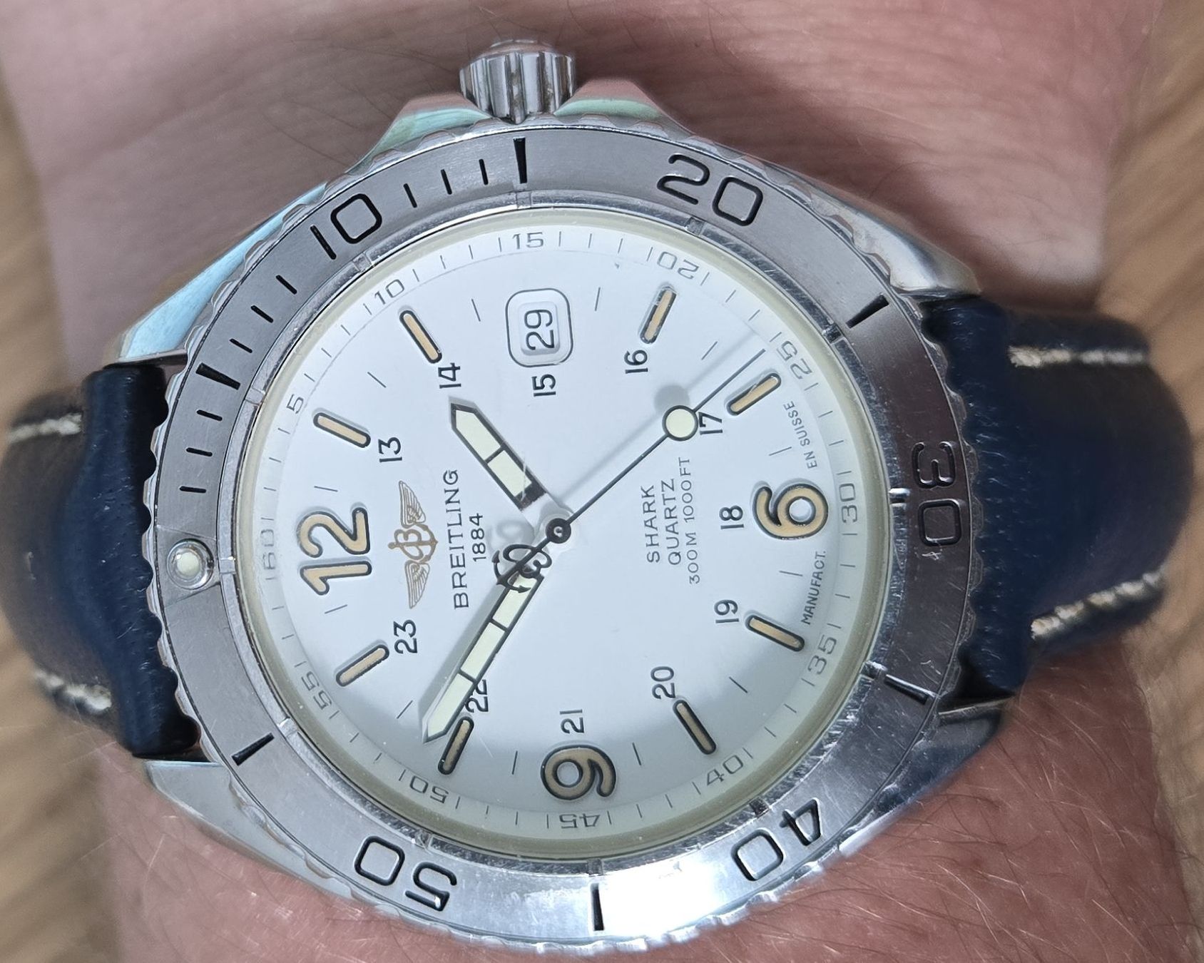 Breitling Uhren: Breitling Shark Quartz Herrenuhr mit Datum – Gebraucht aus Pontresina von veritas17