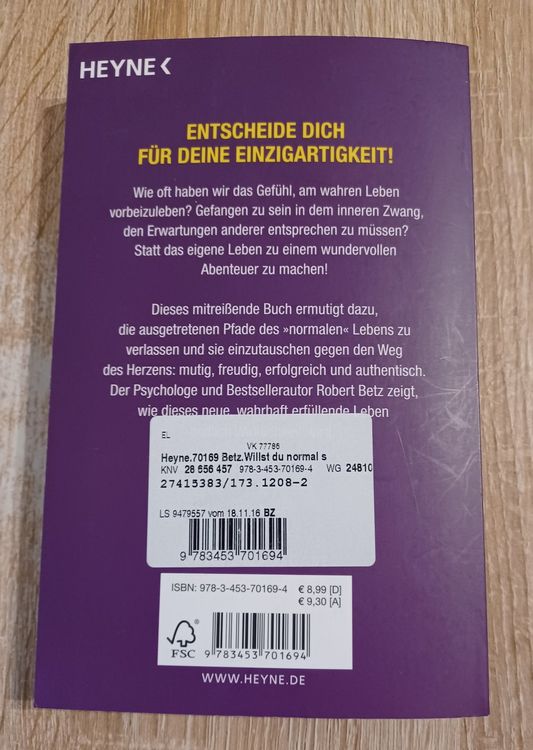 Willst Du Normal sein oder Glücklich? von Robert Betz Kaufen auf Ricardo