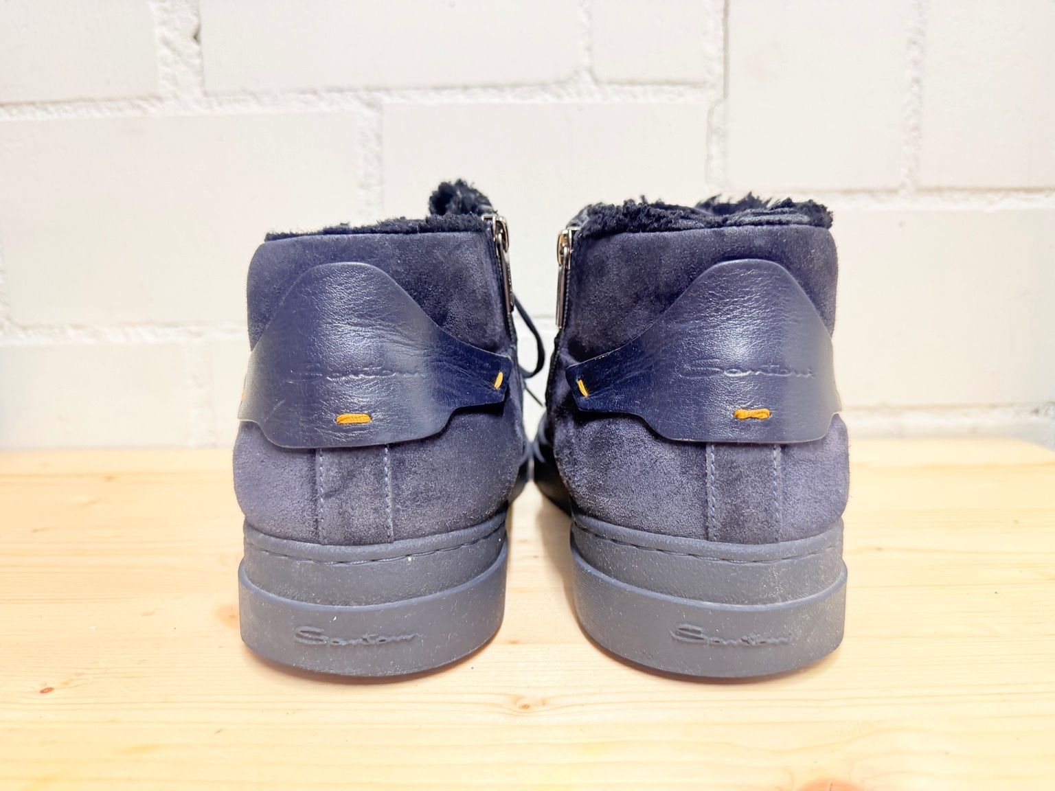 Santoni Scarpe da uomo: Santoni High-Top Sneaker "Oceanblue" mit Lammfell-Futter NFC – Usato da Root venduto da Jo.Di 2