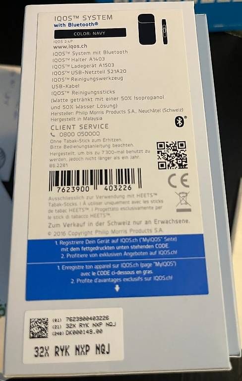 Iqos Autres tabacs: IQOS System Wtth Bluetooth - Neu und originalverpackt – Neuf avec emballage d'origine à Egnach par planus 1