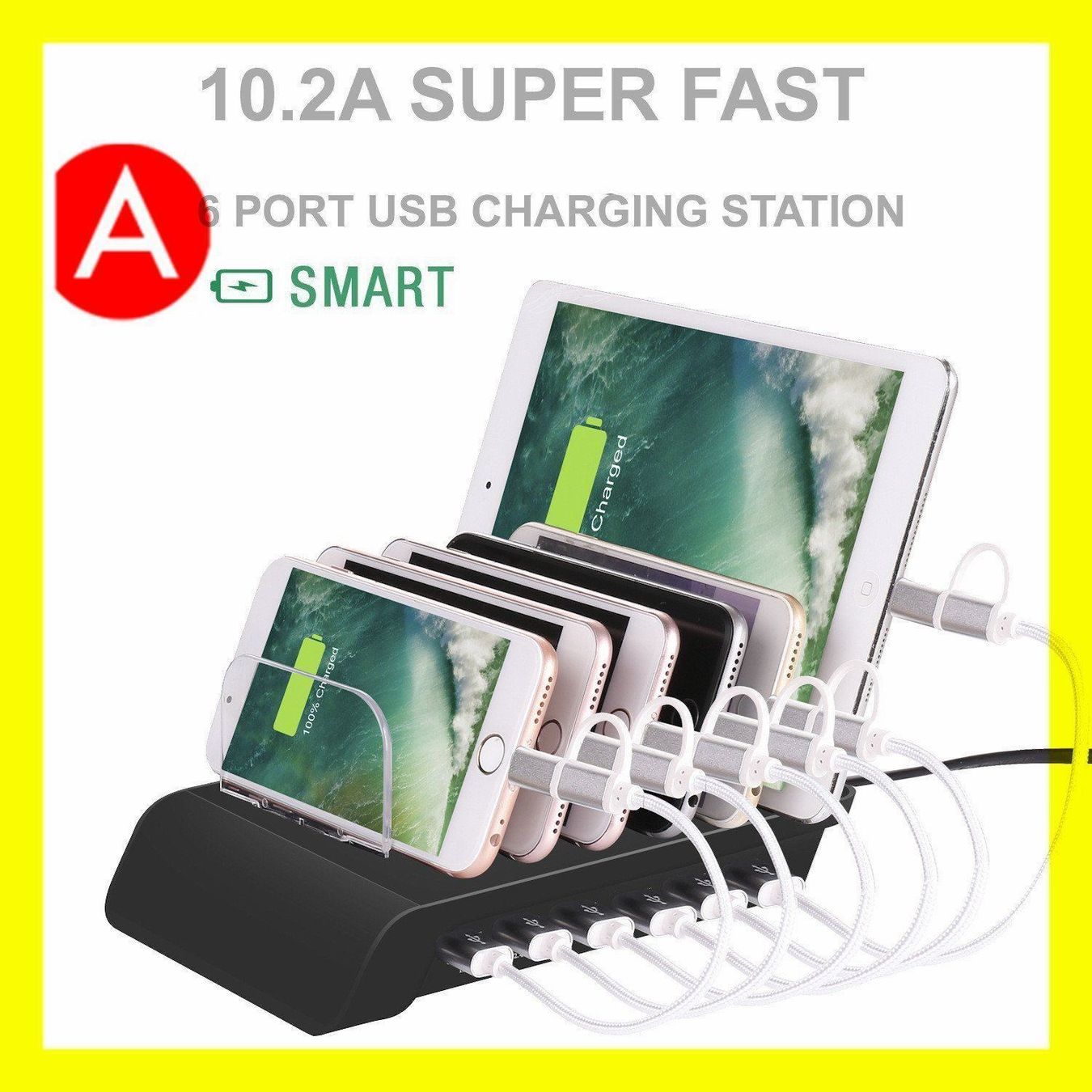 Caricabatterie: Station de Charge smart 6 Ports Chargeur – Nuovo e nell'imballaggio originale da Morges venduto da DigiAC