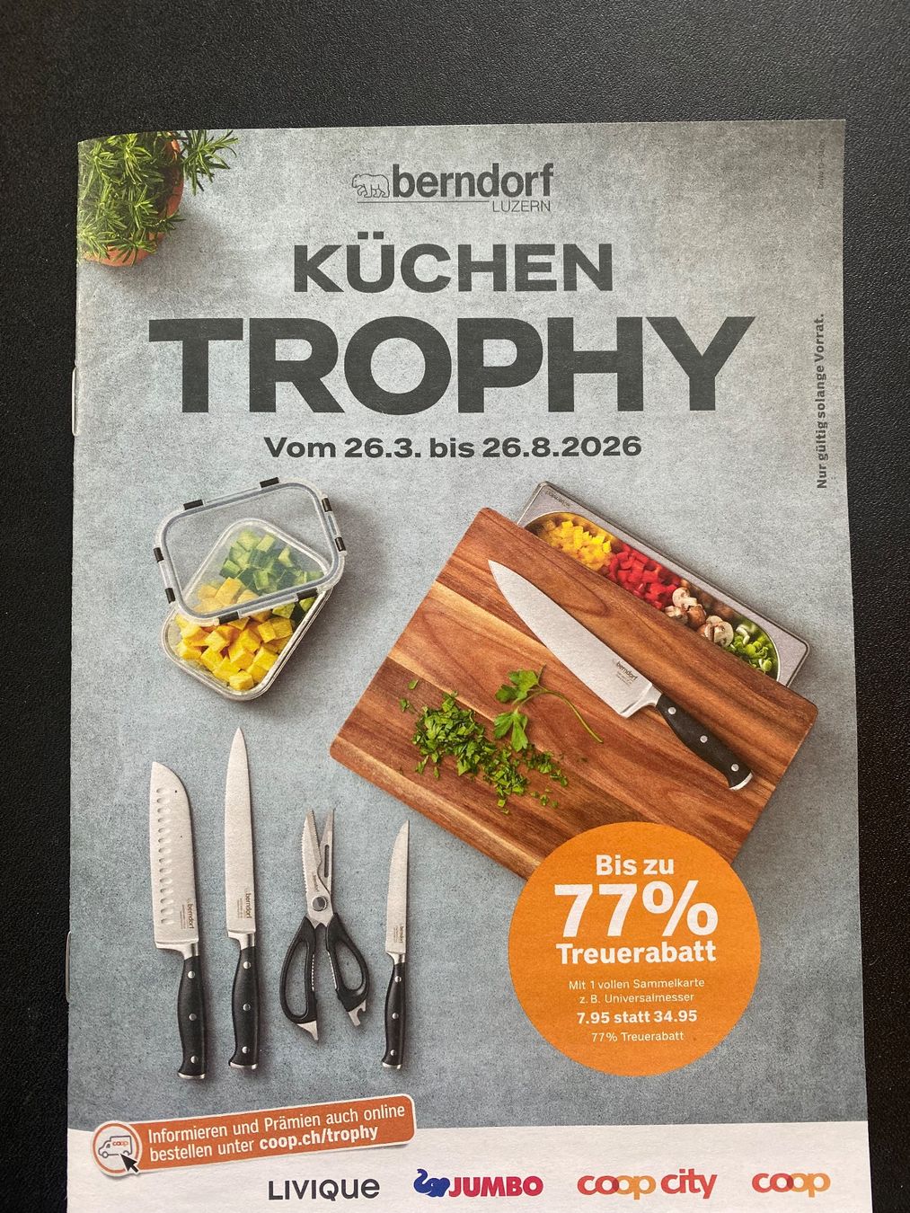 Coop Sammelmarken & -punkte: Coop Trophy "Küchen" / 2 volle Karten (80Punkte) – Neu (gemäss Beschreibung) aus Uetliburg SG von GK2004