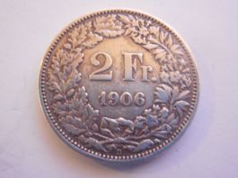 2 Fr. 1906 silber uralt