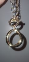 Circle, Cable Finish Necklace, Knebelverschluss Goldkette