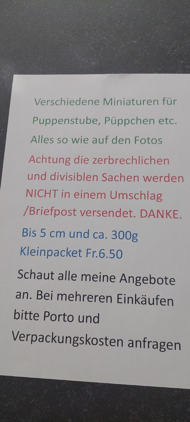 Case e mobili per bambole: E.S.Puppenstube -püppchen   – Usato da Muri AG venduto da nindo1 1