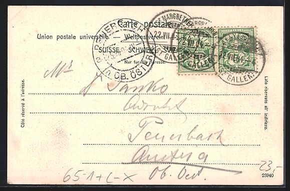 Ansichtskarten: St. Margrethen, Gleispartie im Bahnhof – Gebraucht aus Berlin von bartko-reher 1