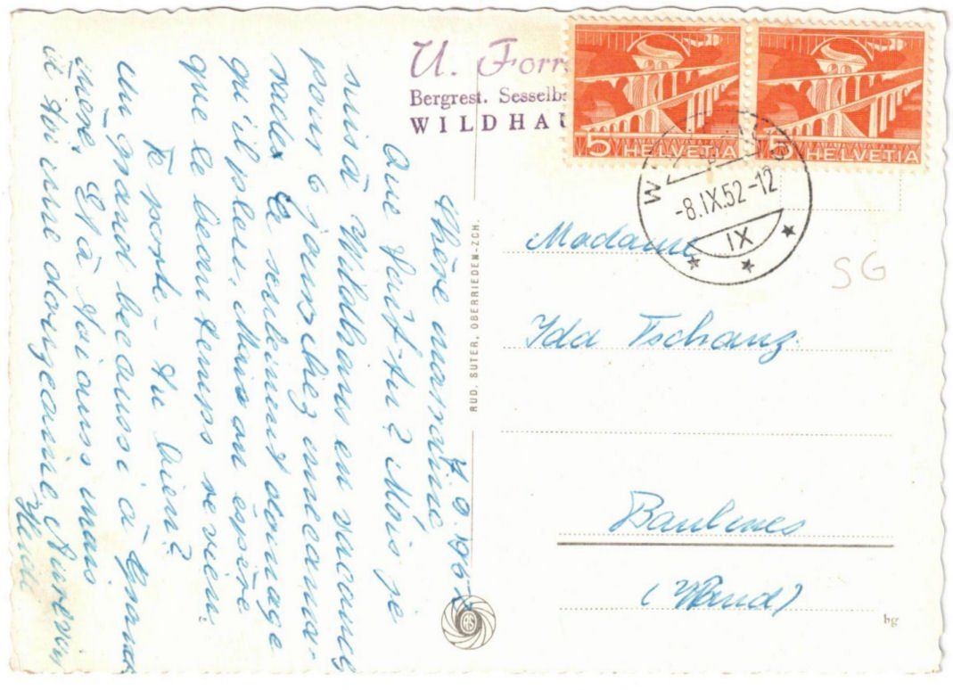 Cartoline postali: Wildhaus - Sessellift – Usato da Binningen venduto da Mountainrider 1