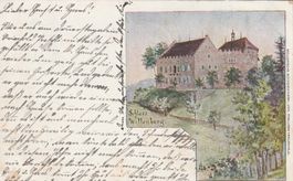 Ansichtskarte Schloss Wellenberg mit Stempel Lichtensteig