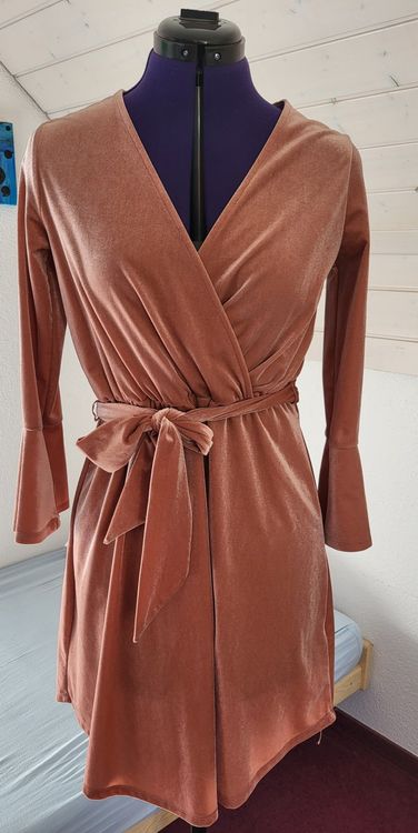 Vintage Gothic Kleid – Rokoko/Barock Prinzessinnenkleid Mit Trompetenärmeln, Knielang, Aus Knitterfreiem Stoff