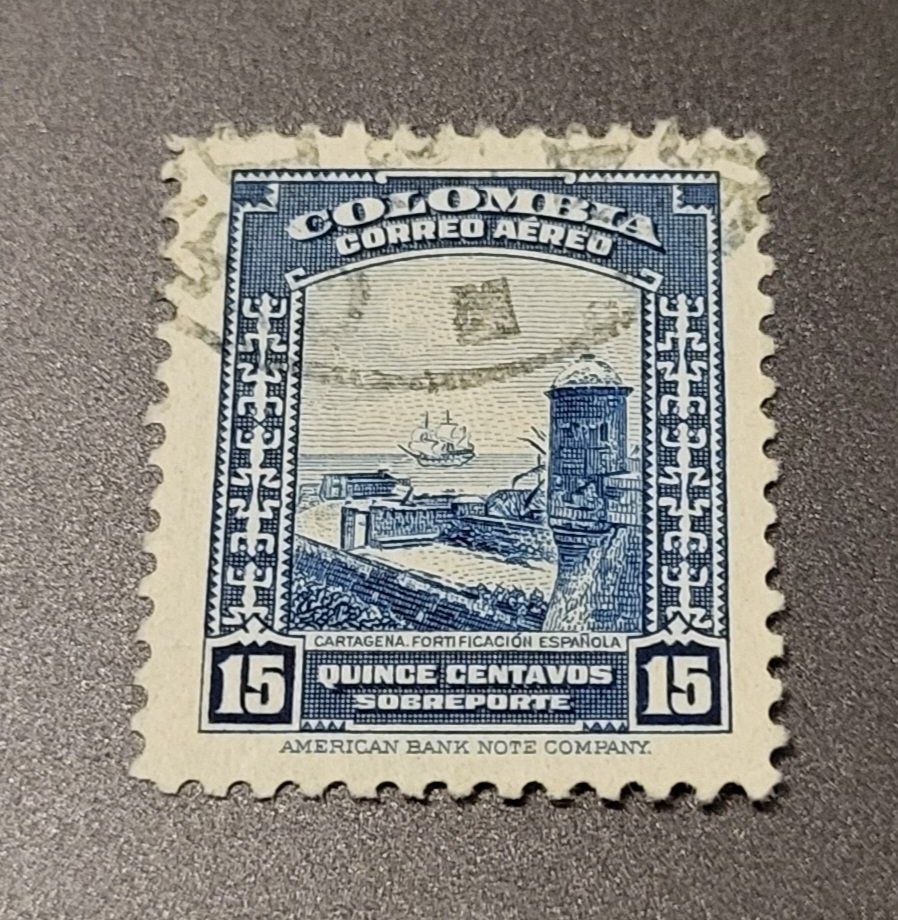 Alle Briefmarken: Kolumbien 1948 alte briefmarke – Gebraucht aus St Gallen von Stampsalshobby