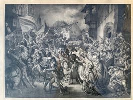 L. Vogel grosser Stich Ruhmvoll ist ‘es Zürich sterben