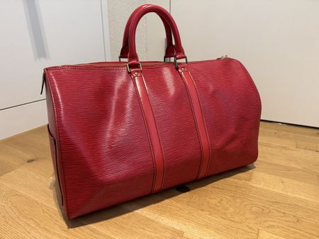 Louis Vuitton Epi Keepall 45 Rot - Vintage Reisetasche