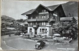 Zweisimmen, Hotel Post, Auto, 1965