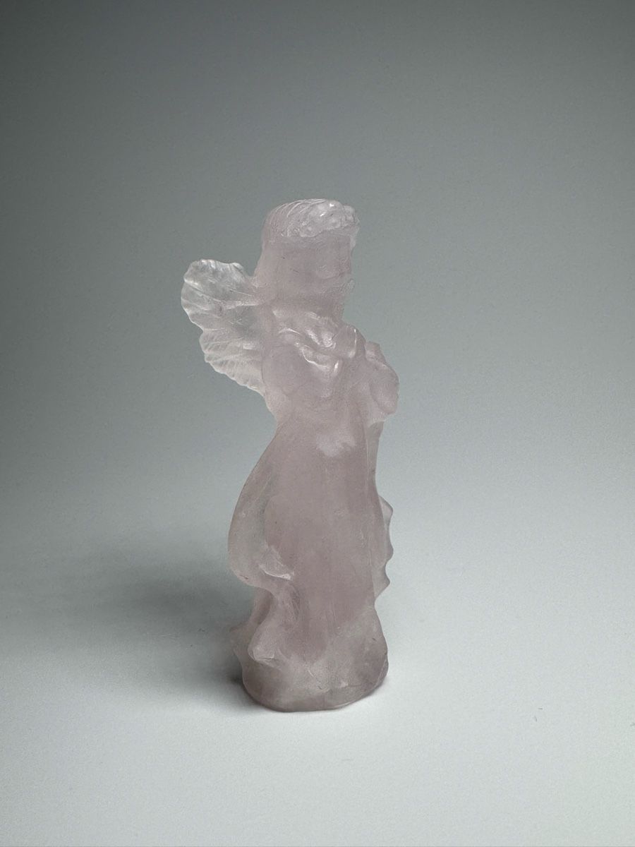 Skulpturen & Statuen: Exklusiver Engel aus ice Rosequartz – Neu und originalverpackt aus Zürich von unique2010 4
