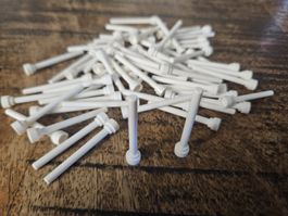 lego 3957b lot de 60 pièces White Antenna 4H - Flat Top