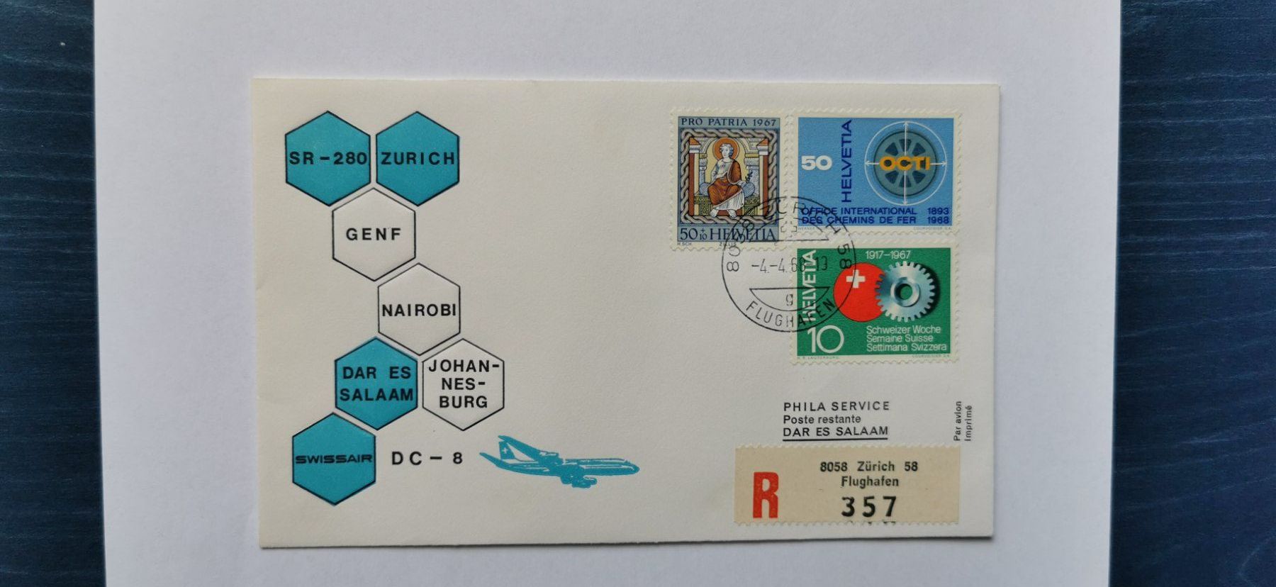 Tous les timbres: Flugbrief 1968 – Neuf (Voir description) à Aadorf par Chnorli-Furz