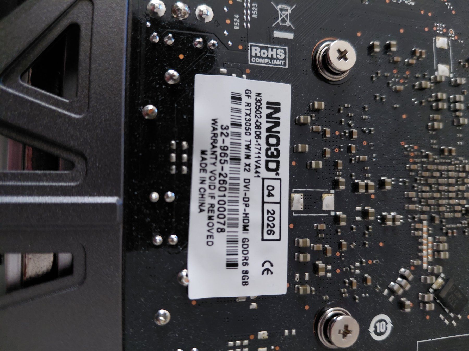 Schede grafiche: Grafikkarte INNO3D Geforce RTX 3050 8GB – Usato da Zürich venduto da ang_6yk2 3