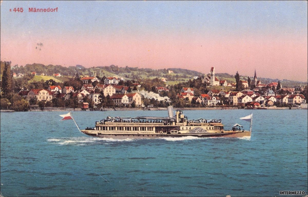 Cartes postales: Männedorf ZH // 1918 Dampfschiff – D'occasion à Basel par intermezzo12