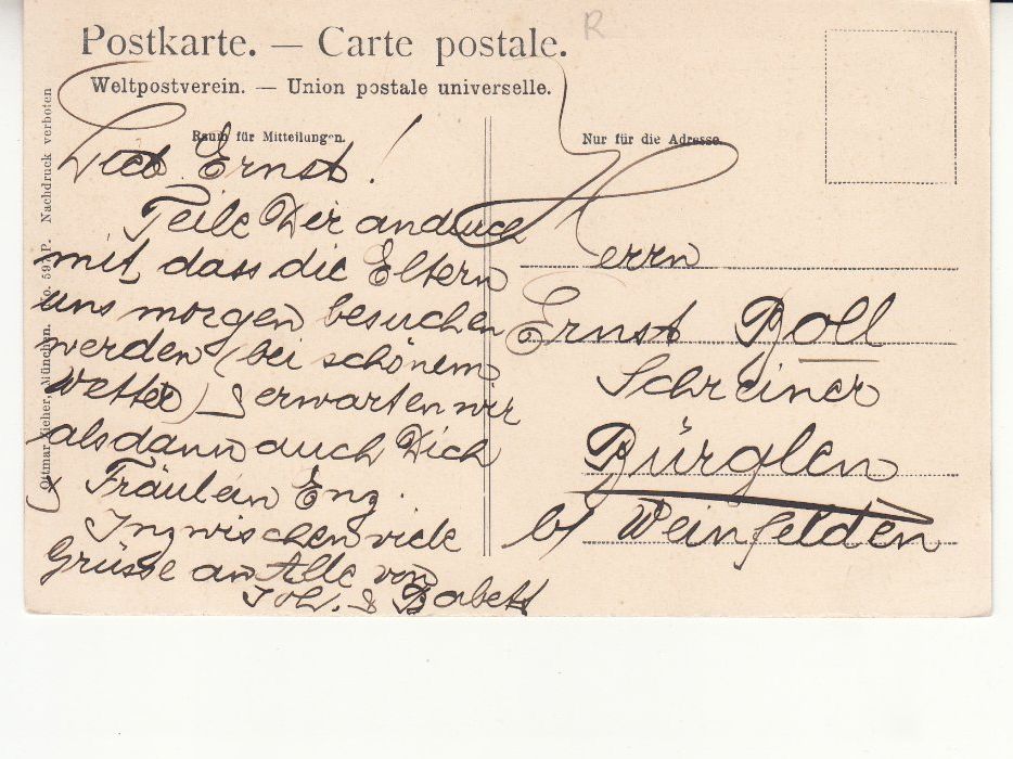 Cartoline postali: St. Gallen ca. 1920 – Usato da Bürglen TG venduto da StampGraf 1