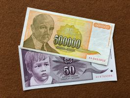 50 & 500000 Dinara - Inflation - Belgrad - Jugoslawien