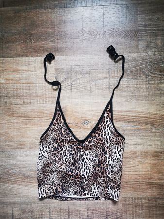 Bershka Top Animal-Print Gr. M - Sommerlicher Hingucker ☀️