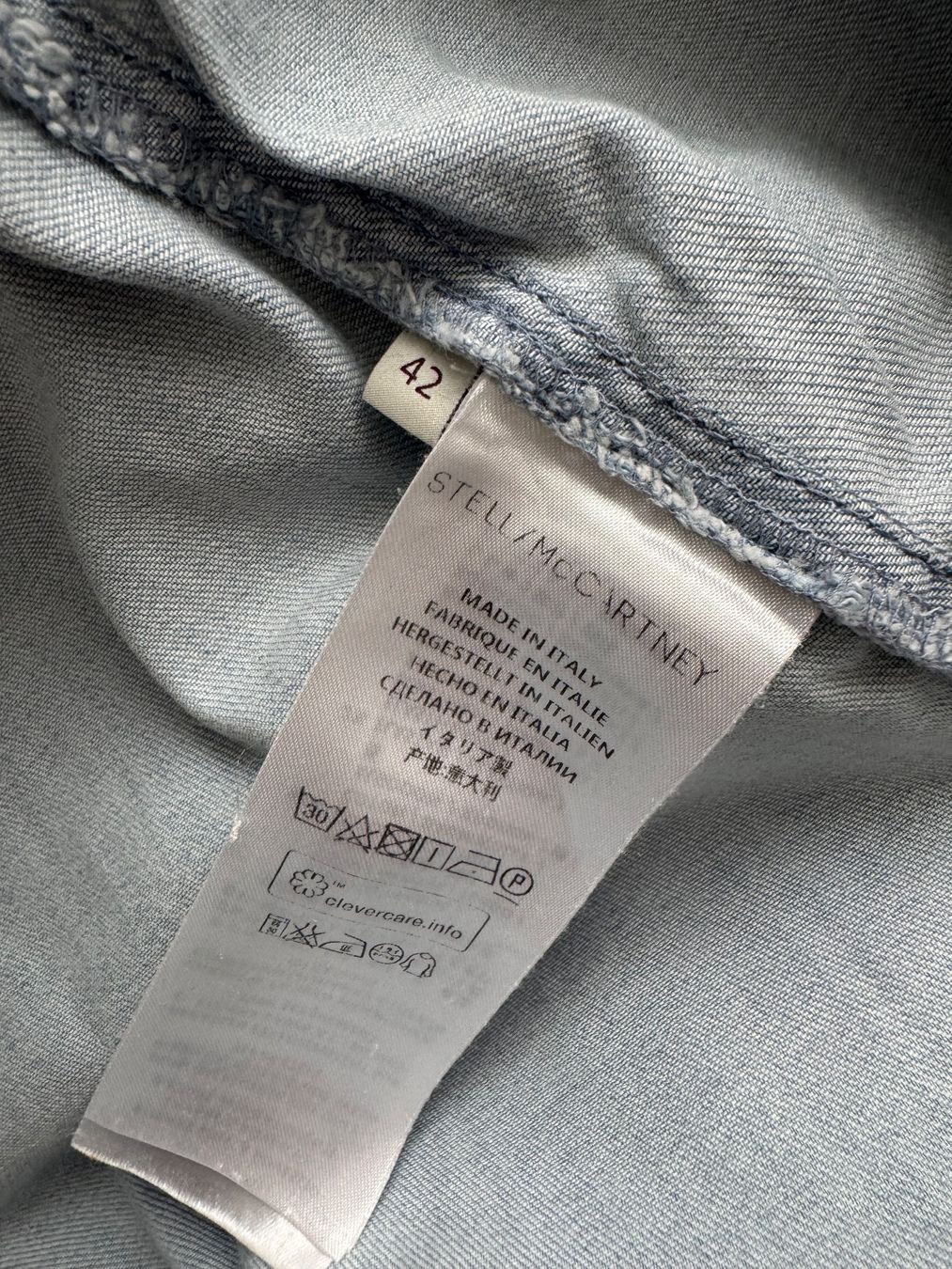 Camicette: Stella McCartney Denim Hemd Bestrickte Jeansbluse – Usato da Obfelden venduto da cesarina10 8