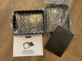2 Stück Betty Bossi Backblech mit Hebeboden 23 × 17.5cm