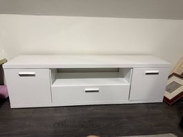 Weisse TV-Kommode / Sideboard 175 cm 
