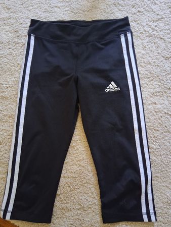 Adidas Mädchen Capri-Leggings, Schwarz/Weiss Gr152