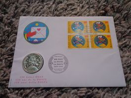 Lettre numismatique 20 Fr. 1999 (150 ans de la Poste Suisse)