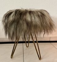 Original 70er Design Fellhocker Hairpin Hocker