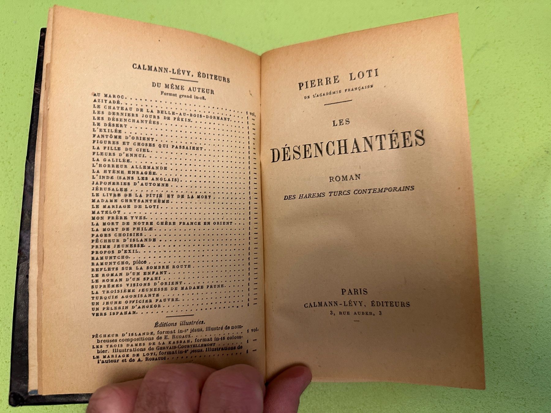Libri: Pierre Loti: Les Désenchantées – Usato da Zürich venduto da allp 3