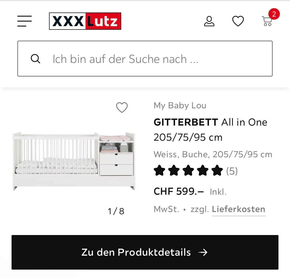 Letti: Babybett – Usato da Gerlafingen venduto da Kef.a 1