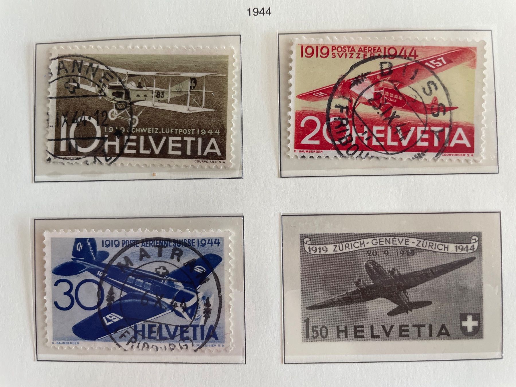 Tutti i francobolli: 29 timb. AVIATION dès 20.- ! – Usato da Sonceboz-Sombeval venduto da Comment2 4