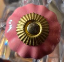 Möbelknopf Keramik rosa