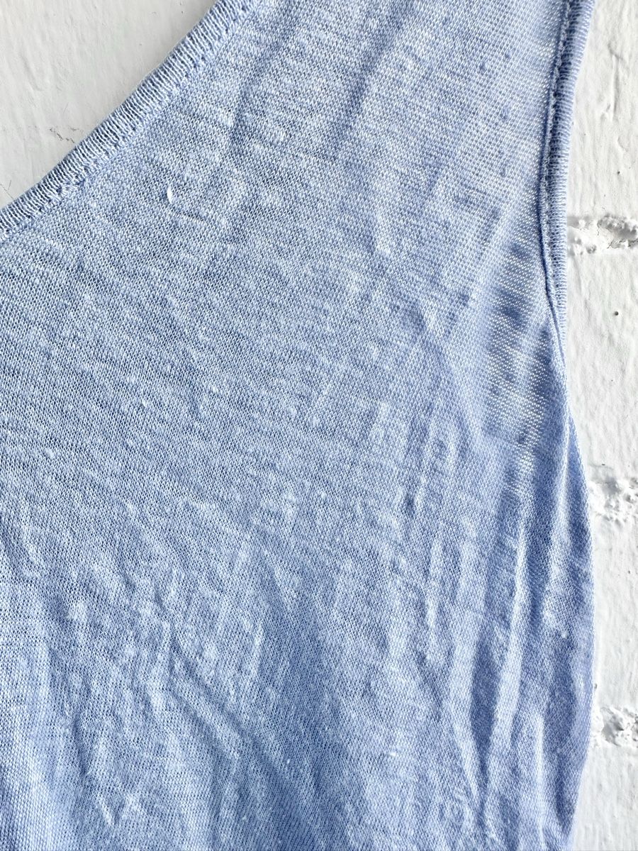 Mango Top: MANGO Leinen-Top in Hellblau / Gr. S – Usato da Bern venduto da Fraeuleinhonig 6