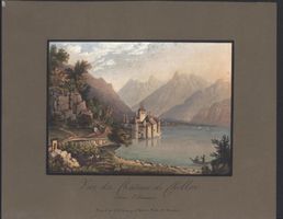 Chillon altkolorierte Aquatinta