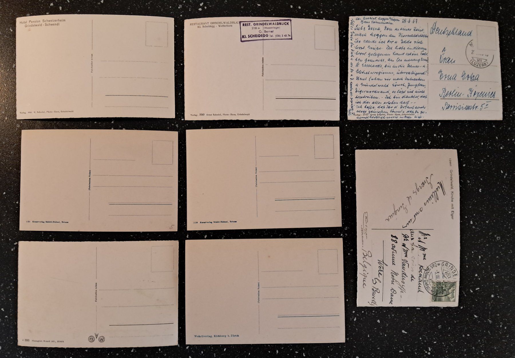 Cartoline postali: 8 AK GRINDELWALD – Usato da Ponto Valentino venduto da giorgia06 1