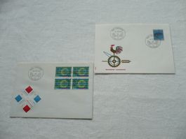 1971 - 72 2 Belege Comptoir