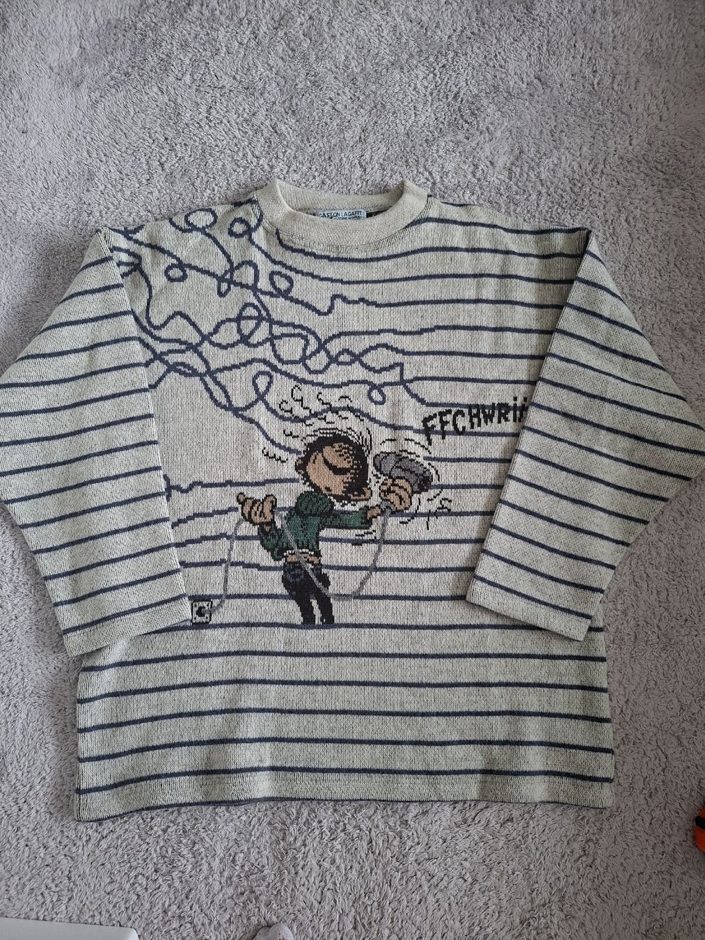 Fumetti: Pull Gaston Lagaffe 1997Studio Aventures beige taille XL – Usato da Renens VD venduto da ser_j2fn