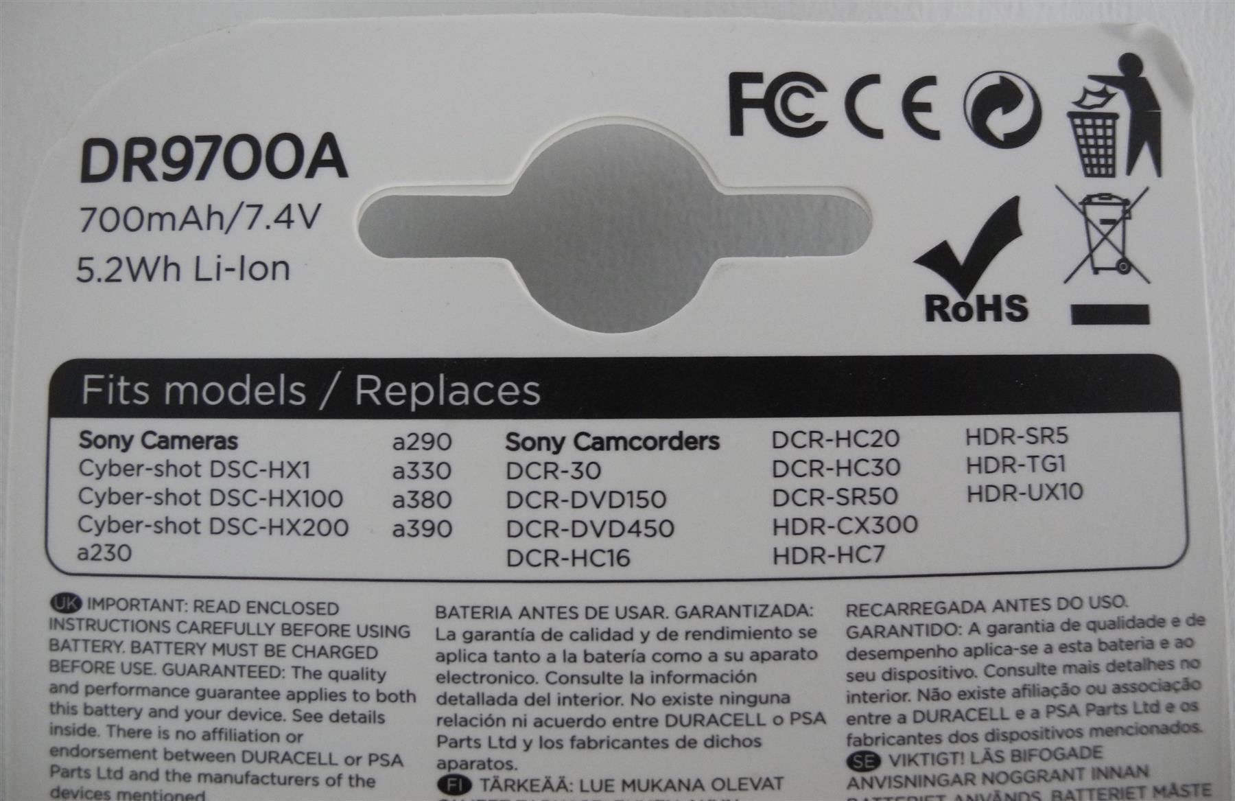 Akkus: Duracell Camera & Camcorder DR9700A – Neu und originalverpackt aus Kottwil von Crazyrolf 1
