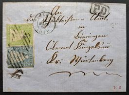 Strubelbrief Luzern - Württemberg Deutschland 1856
