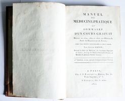 1811ANTIKES HANDBUCH DER MEDIZIN-PRAXIS / MANUEL DE MÉDECINE