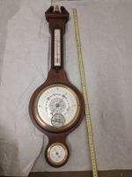 Barometer Thermometer Holz Messing West Germany Vintage 