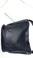 Longchamp sac en cuir noir, parfait pour l'automne!