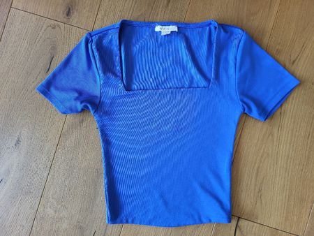 Haut bleu royal col taille S