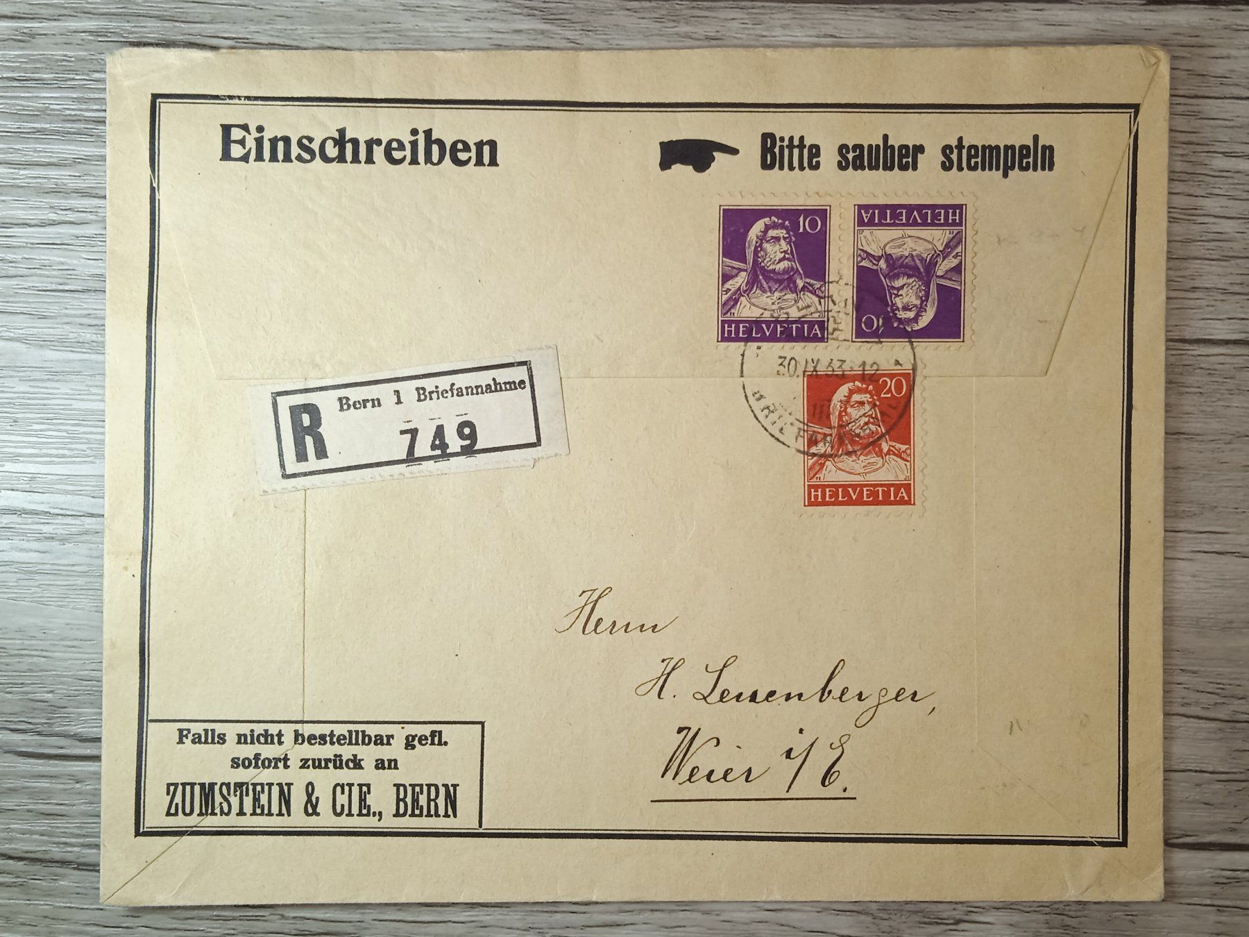 Tutti i francobolli: TR48 Enveloppe + Timbre Suisse 1933 – Usato da Cousset venduto da Patrick_Collections